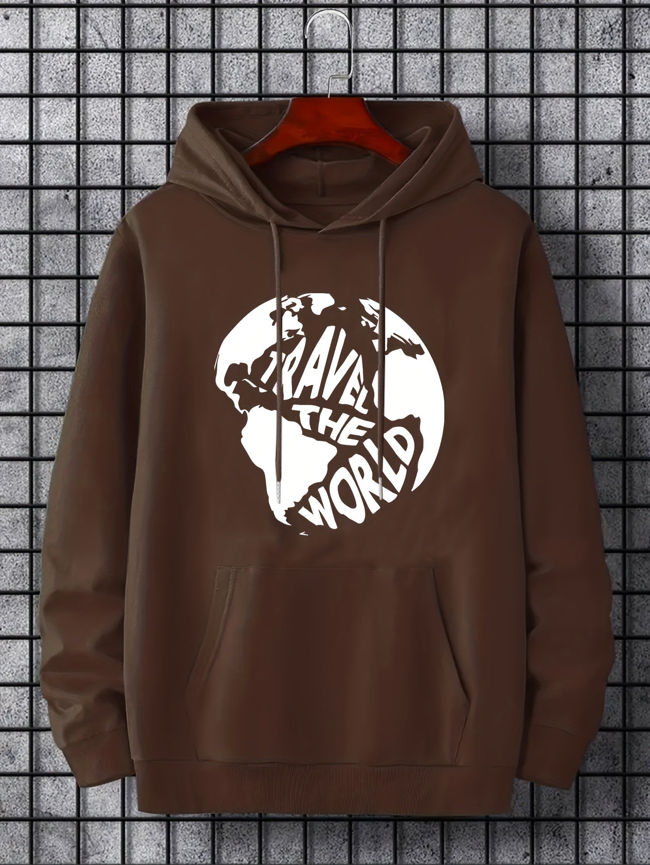 Travel The World Print Hoodie Hoodies For Men