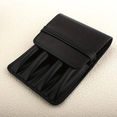 PU Leather 4 Slots Pen Case Office School Supplies Pouch Creative Gift