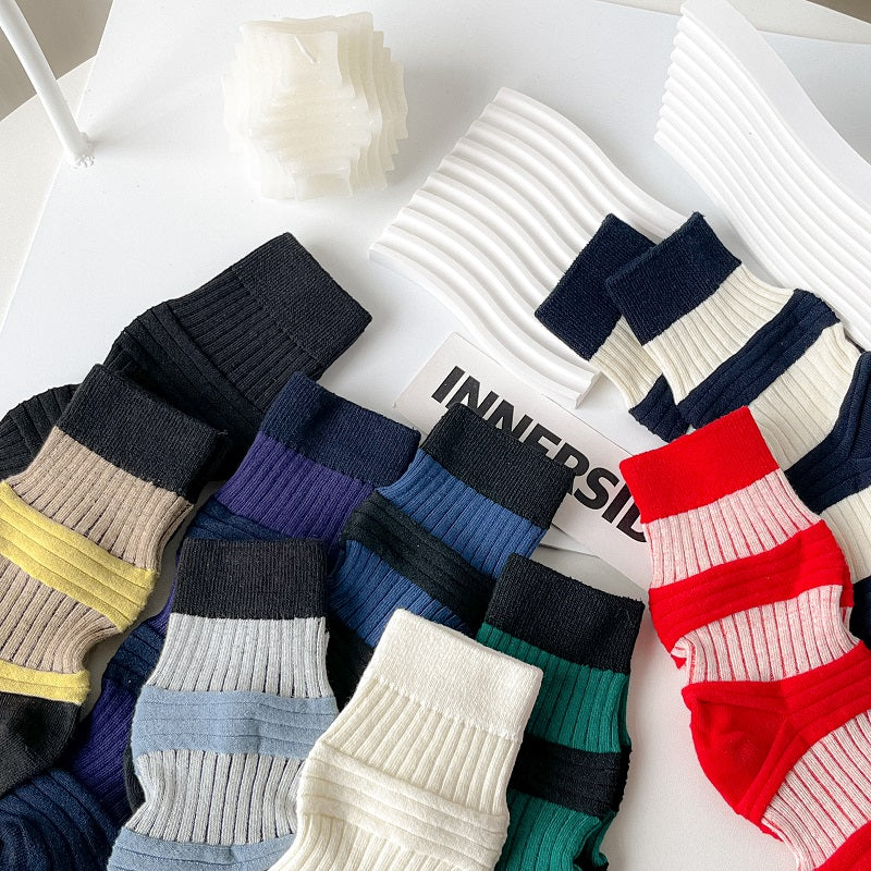 Women's Khaki Casual Texture Socks