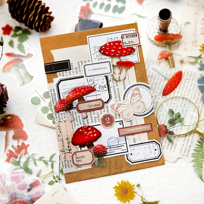 40 Vintage Flower Botanical Stickers for DIY Crafts Scrapbooking