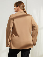  Solid Long Sleeve Workwear Blazer
