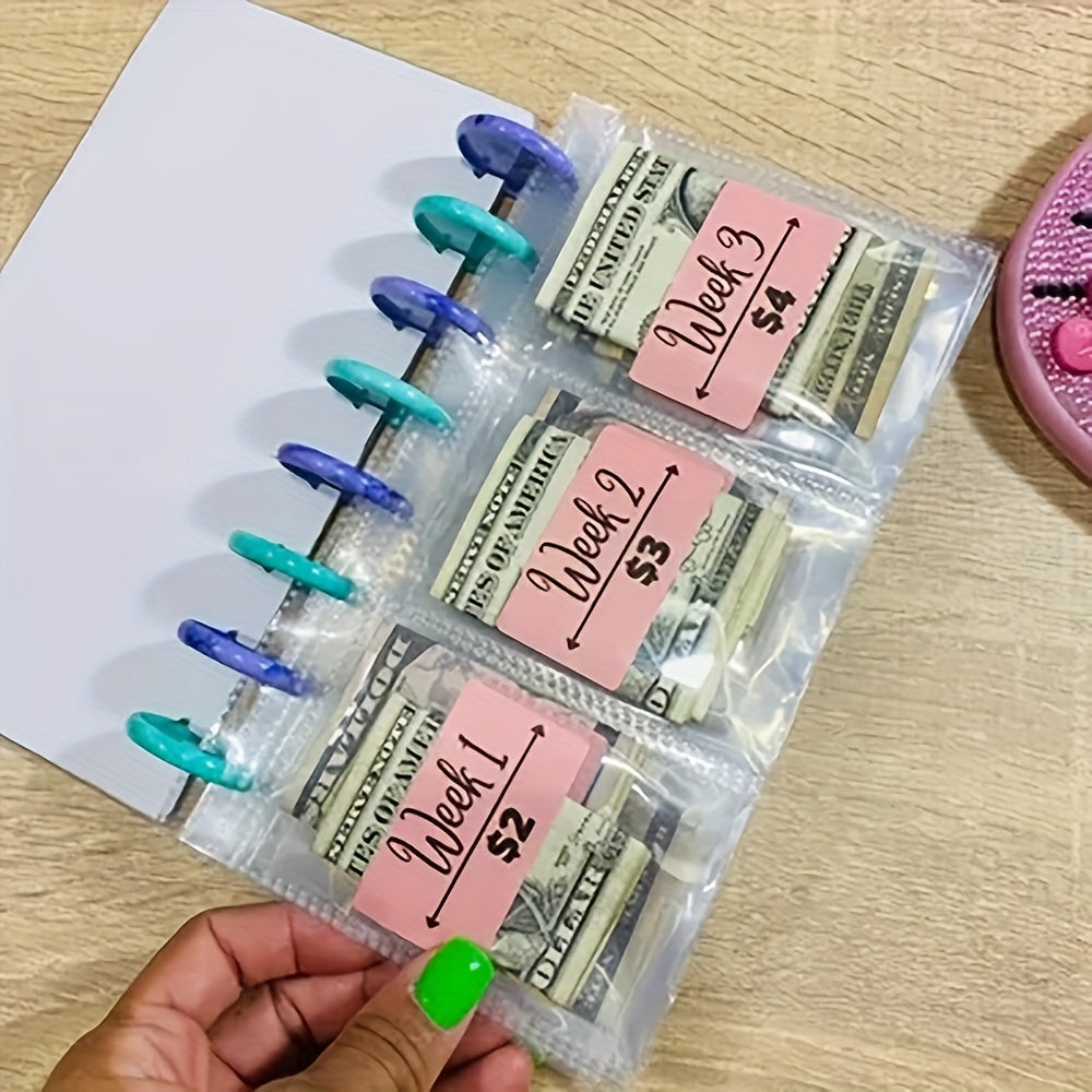 52 Weeks Savings Challenge Binder + Cash Envelopes for Budgeting Planner