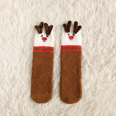 Christmas Holiday Fuzzy Socks Baby Winter Warm Fluffy Soft Slippers Socks