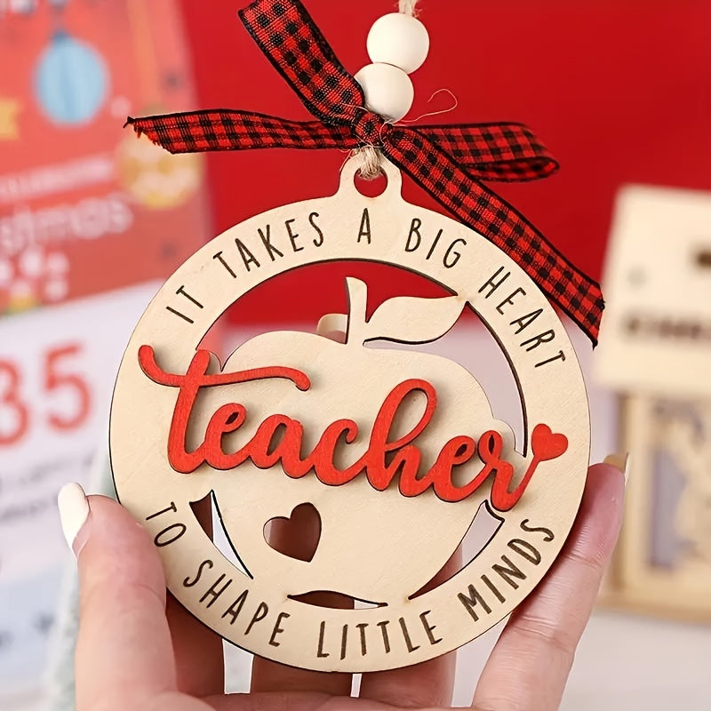 1pc Teacher Christmas Decorations Pendants Holiday Season Collectibles