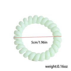 Solid Telephone Wire Scrunchie Elastic Hair Tie Accessory