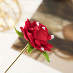 Simulation Rose Hairpin Floral Hair Stick Ponytail Holder