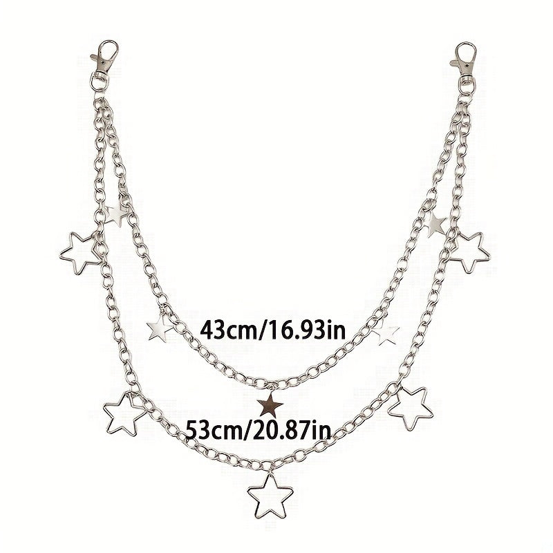 Double Layer Waist Chain Men's Decorative Jeans Trouser Chains