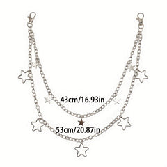 Double Layer Waist Chain Men's Decorative Jeans Trouser Chains