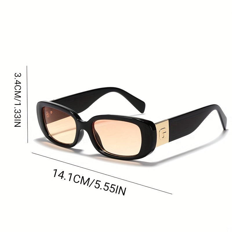 Y2K Rectangle Sunglasses UV400 Anti Glare for Travel Beach Party Club