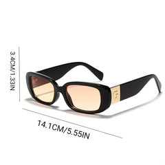 Y2K Rectangle Sunglasses UV400 Anti Glare for Travel Beach Party Club
