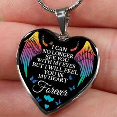 Peach Heart Necklace Your Love Will Not Stop Women Jewelry