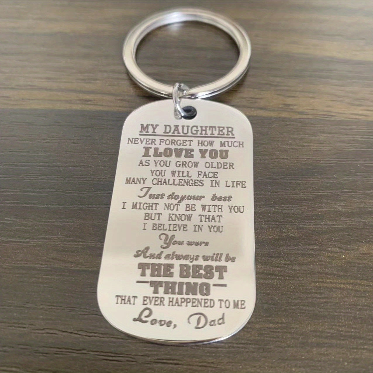 Metal Keychain For Daughter Son Birthday Gift For Teens Boys Girls