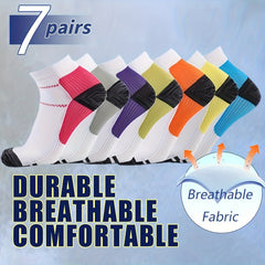Athletic Compression Ankle Socks Improve Blood Circulation Running 15 20mmHg