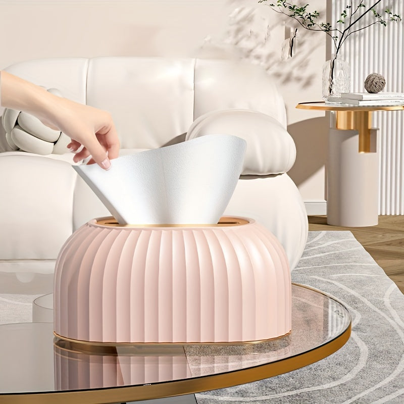 Modern Desktop Tissue Box Holder Automatic Lifting Style