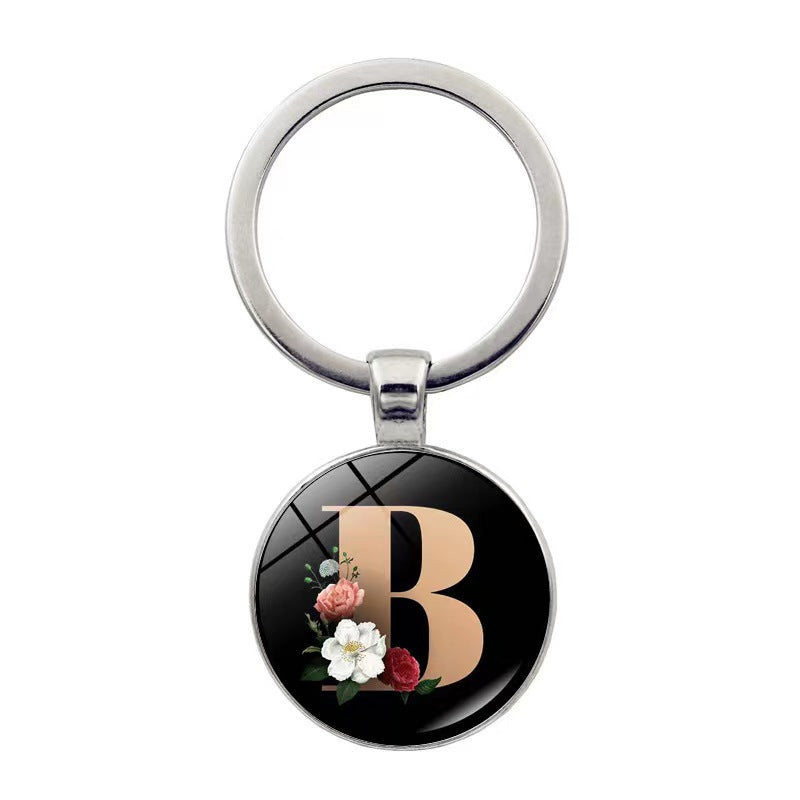Crystal Gem Flower Key Chain Pendant for Women