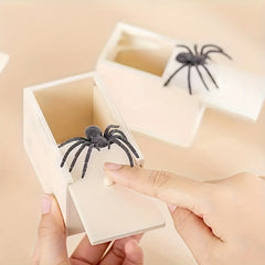 Wooden Spider Prank Box Handcrafted Joke Box Great For Gift Giving