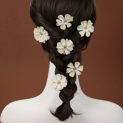6pcs Bohemia Style Flower Decor Bobby Pin Hair Clip