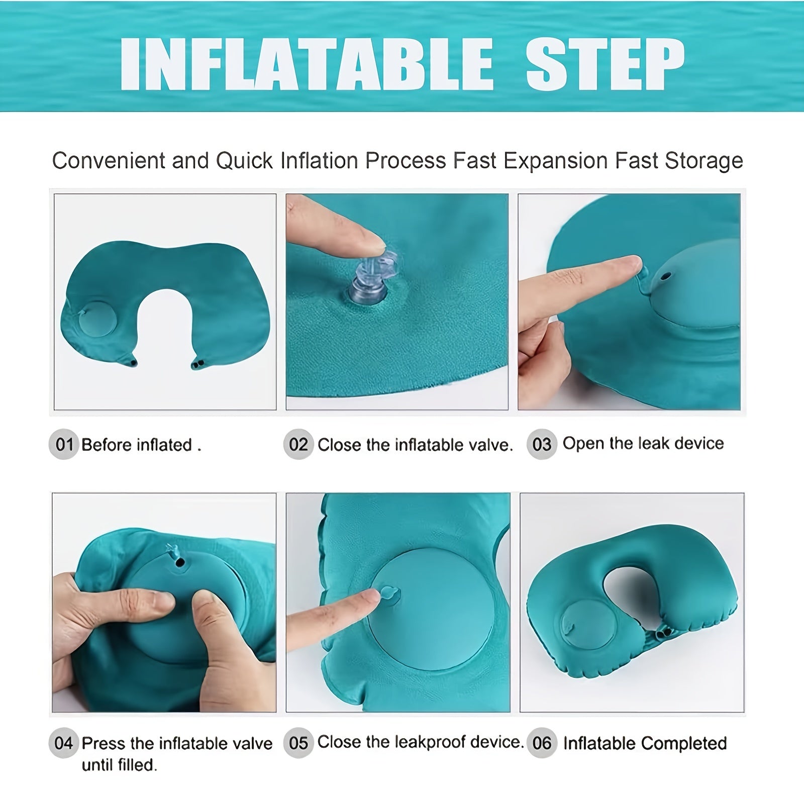 Inflatable Travel Pillow for Neck Support - Perfect for Travel & Office