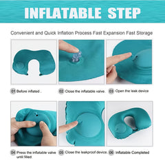 Inflatable Travel Pillow for Neck Support - Perfect for Travel & Office
