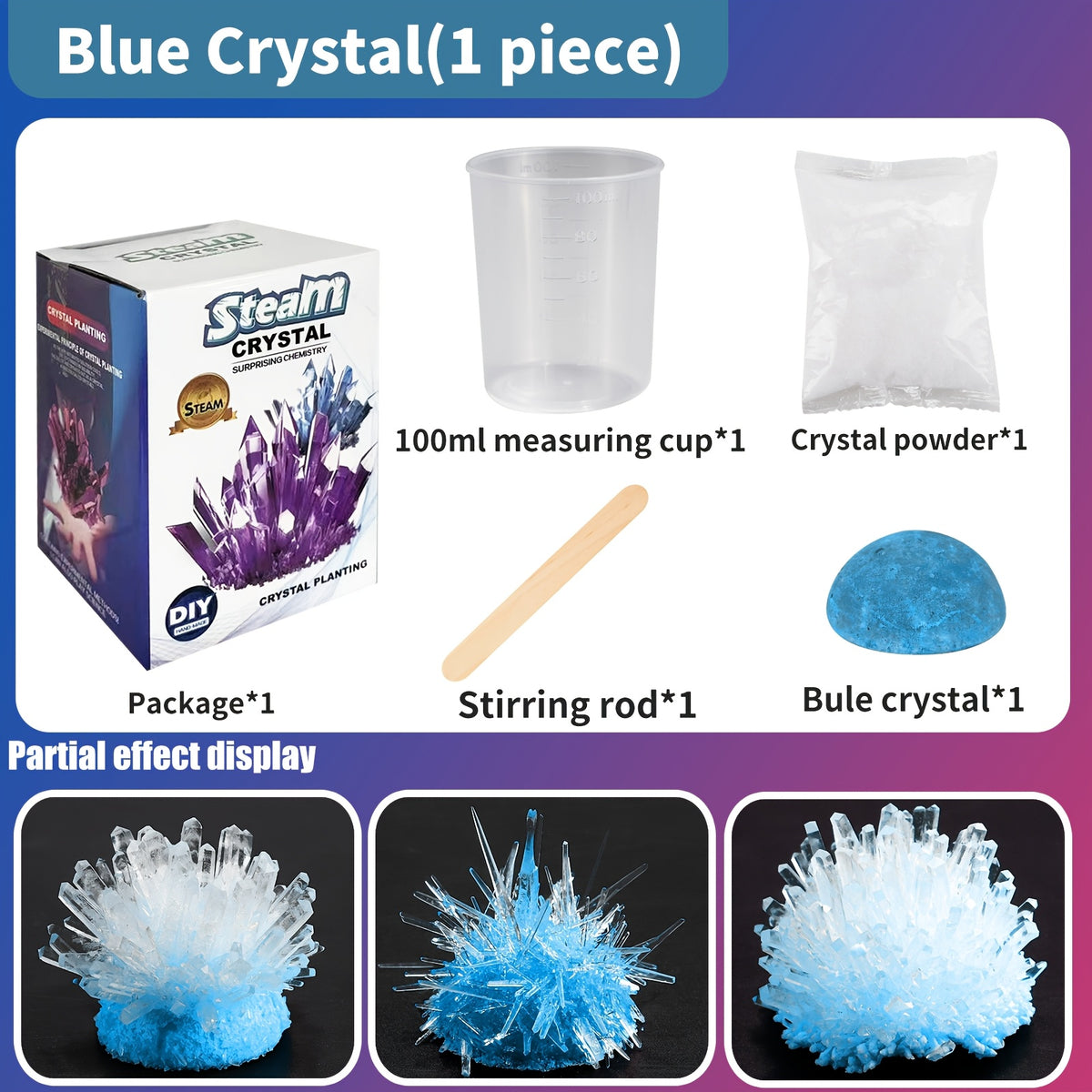 DIY Crystal Growth Science Education Toy
