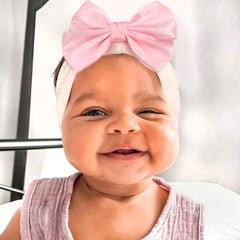 Soft Nylon Ribbon Bow Headband for Baby Girls