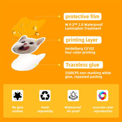 100pcs Cat Expression Package Stickers Funny DIY Cat Head Stickers