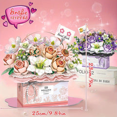 AKKEE Bouquet Building Block Set with Light Strip - DIY Craft Decoration