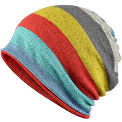 Men's Rainbow Turban Headband Chemo Cap Soft Beanie