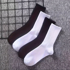 3 Pairs Crew Socks Solid Color All Sports Men Women
