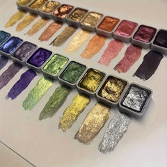 20 Colors Mini Watercolor Paint Set with Brush & Paper