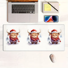 Christmas Cow Art Poster Mouse Pad, Non Slip, Game Pad