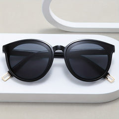 Round Sunglasses Unisex Casual Anti Glare Glasses UV400 with Case