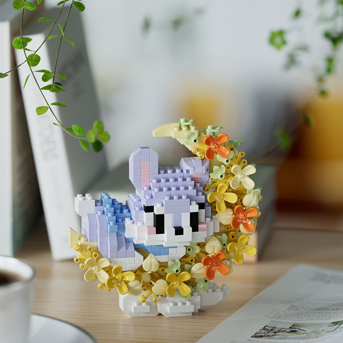 Flower Companion Panda Micro Blocks Toy Model Assembly