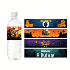 Halloween Theme Waterproof Bottle Stickers for Decorations