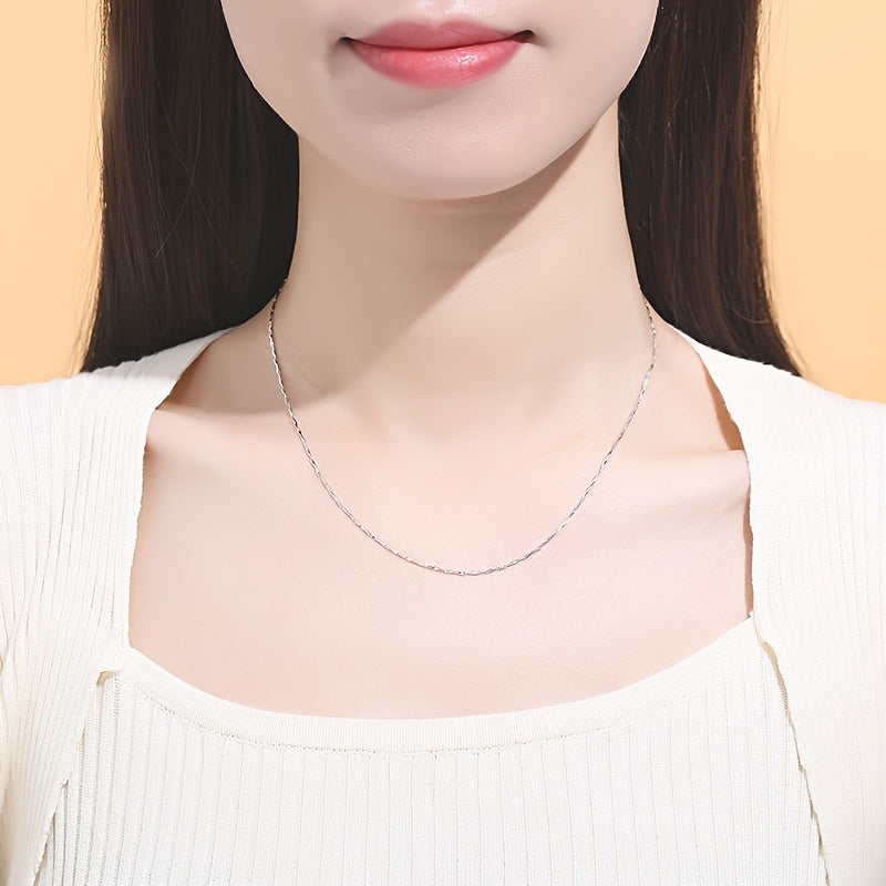 925 Sterling Silver Necklace Women's Clavicle Chain Variety Of Chain Types