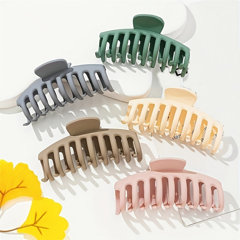 5pcs Frosted Hair Claw Women's Shark Claw Combination Set