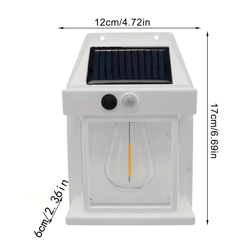 Solar Wall Light Outdoor Waterproof Tungsten Lamp Induction Garden Light