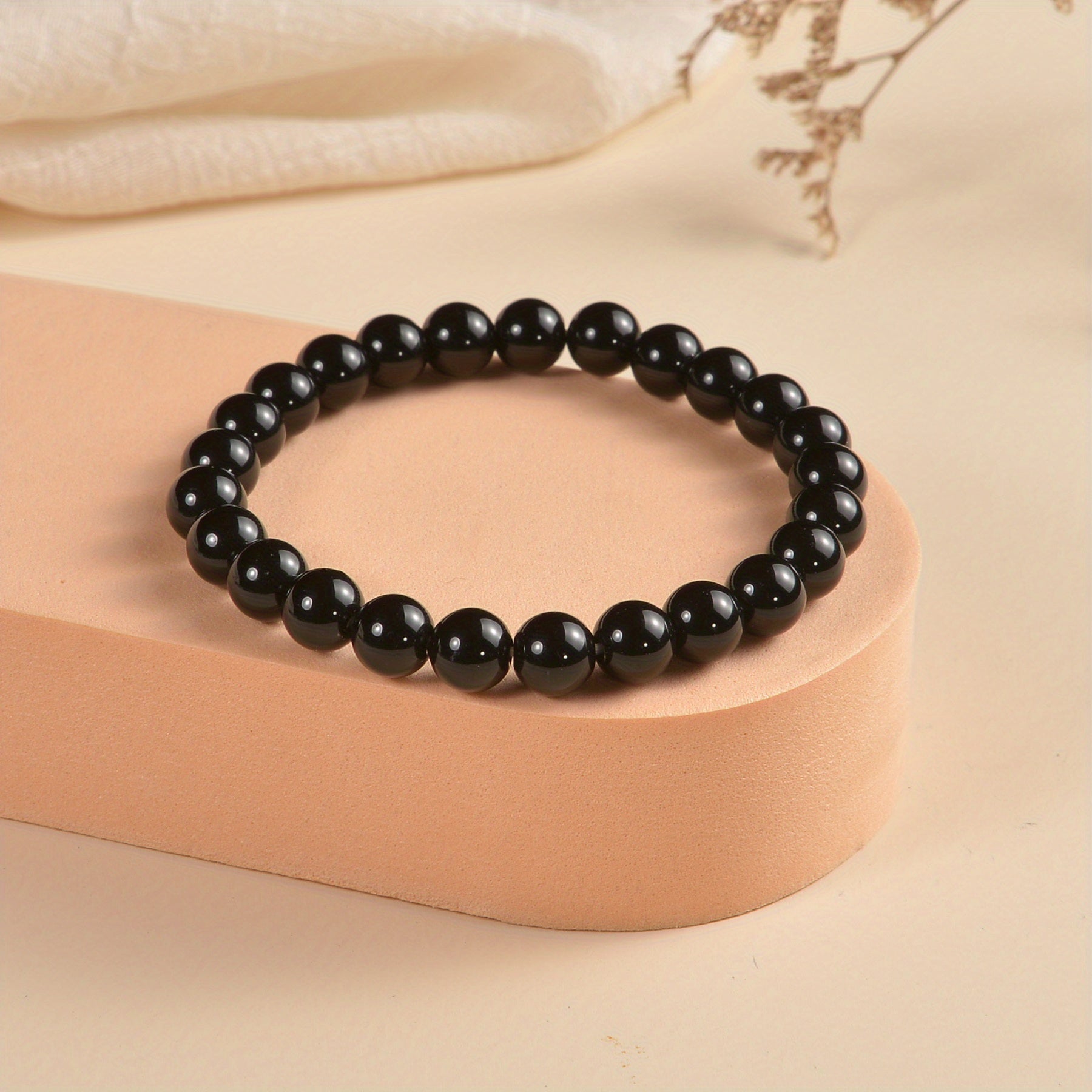8mm Healing Stone Beaded Bracelet Natural Stretch Bracelet
