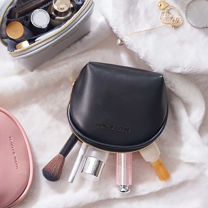 Nordic Style Light Waterproof Makeup Wash Bag PU Leather Pocket