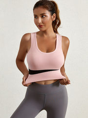 3pcs Colorblock Sports Bras for Women Comfy & Breathable Push Up Shockproof Bra