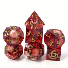 7pcs Resin Skull Polyhedron Dice Set For Board Game