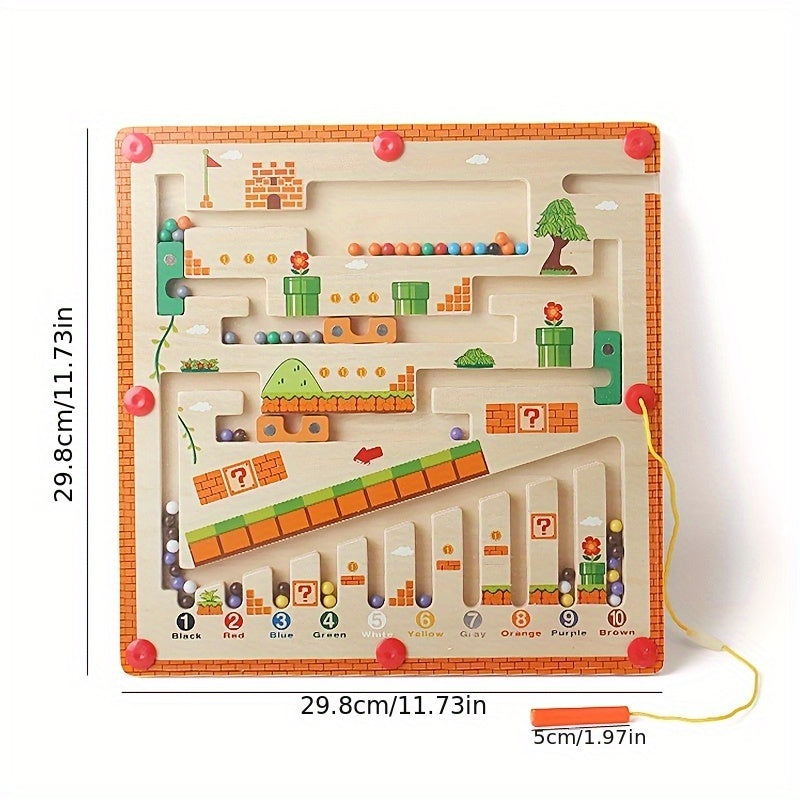 Wooden Valentine's Children's Magnetic Mazes Educational Toys
