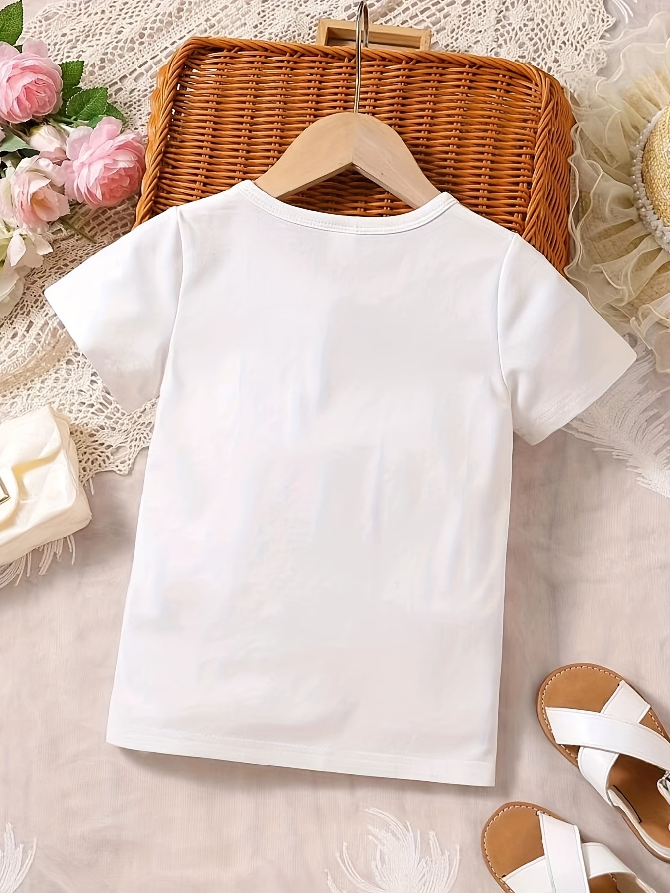 Cartoon 3D Graphic Baby Girl's T-shirt Blouse