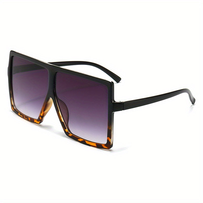 Y2K Oversized Square Sunglasses Mirror Lens UV400