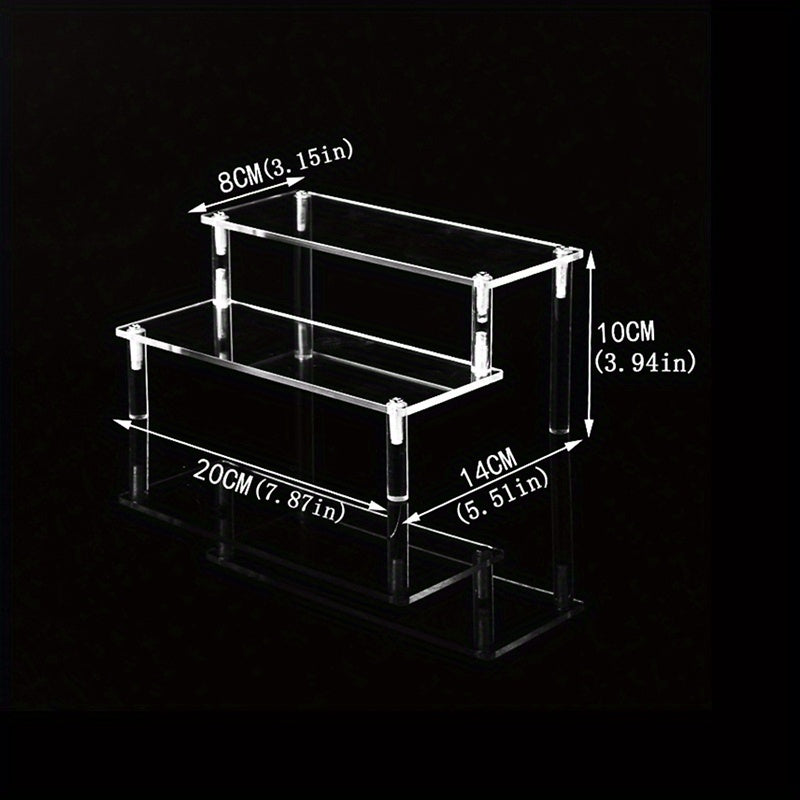 Acrylic Display Stand Shelf Pottery Storage Rack Doll Figurine Shelf