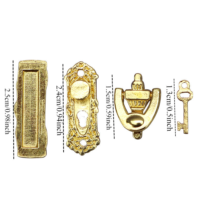 1:12 Scale Wooden Doors Furniture Set Micro Scene Decor Accessories