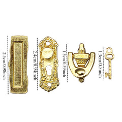 1:12 Scale Wooden Doors Furniture Set Micro Scene Decor Accessories