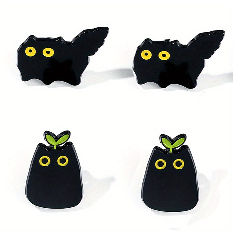 Aluminum Grass on Cat's Head Enamel Pin