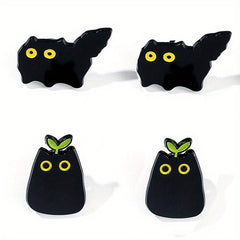 Aluminum Grass on Cat's Head Enamel Pin