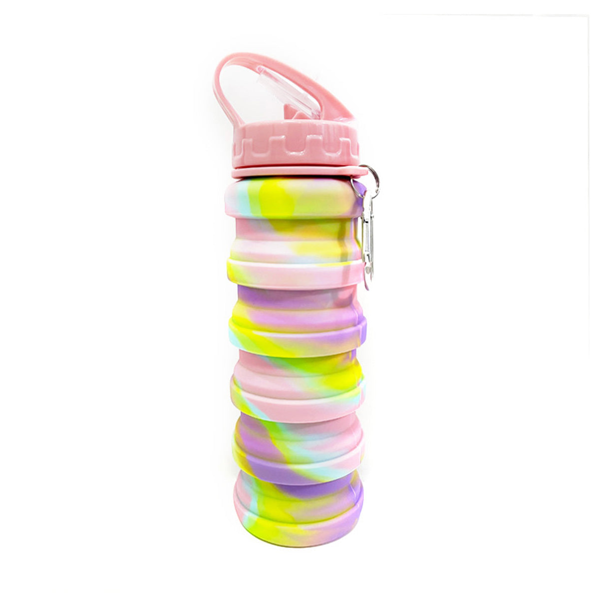 Camouflage Foldable Telescopic Sports Water Bottle with Carabiner